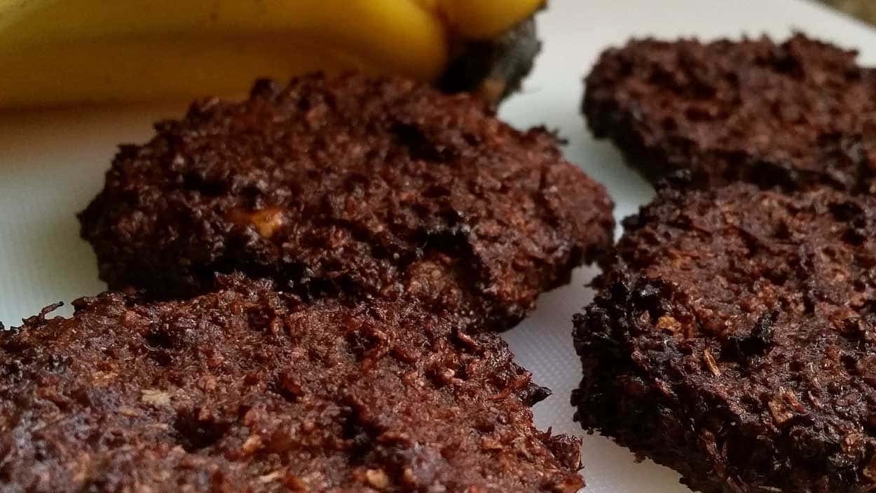 Galletas sin gluten de plátano, chocolate y coco