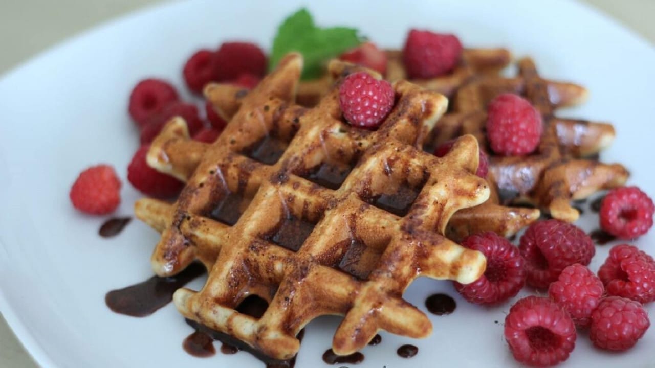 Gofres de avena y proteína