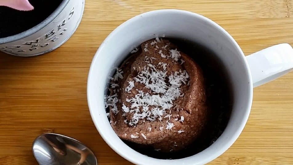 Mugcake de chocolate sin gluten