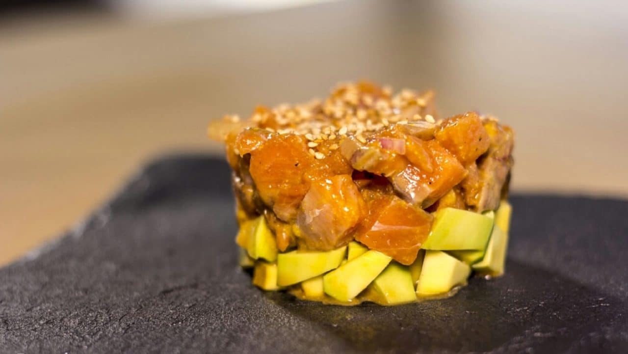 Tartar de salmón con aguacate