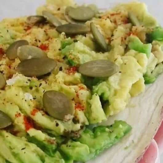 Tostada de batata con aguacate