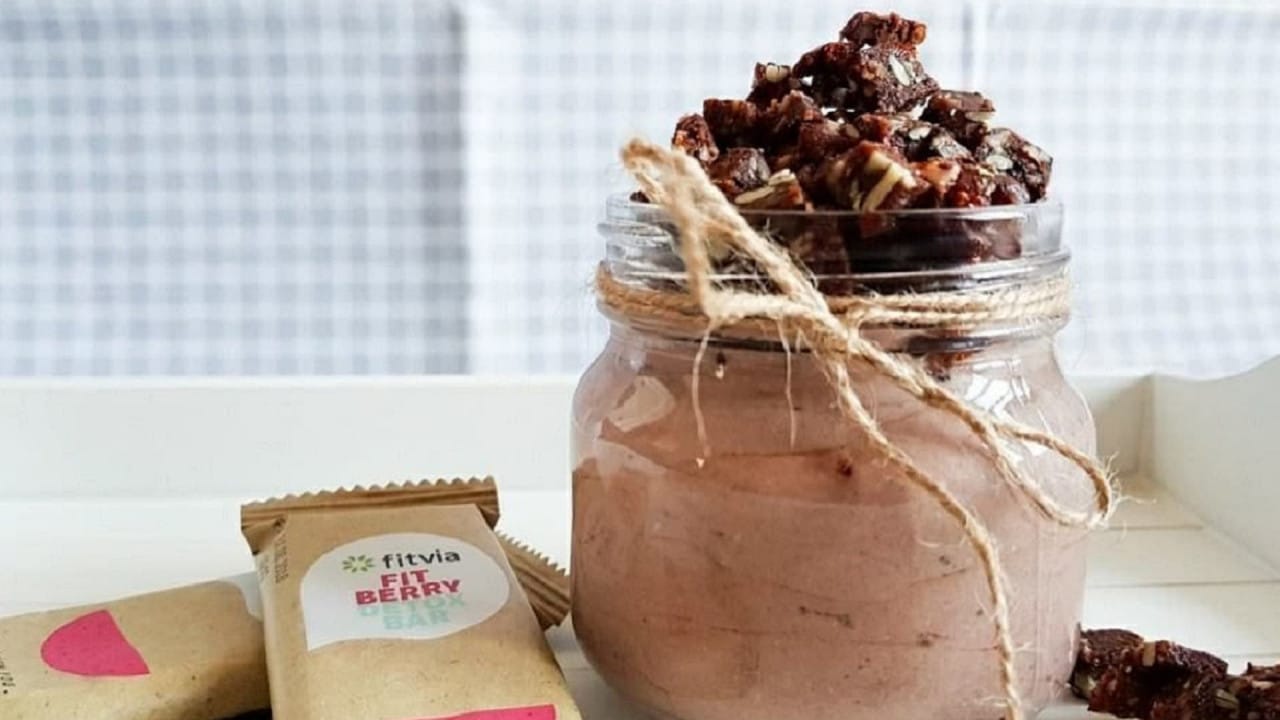 Petit suisse de chocolate saludable