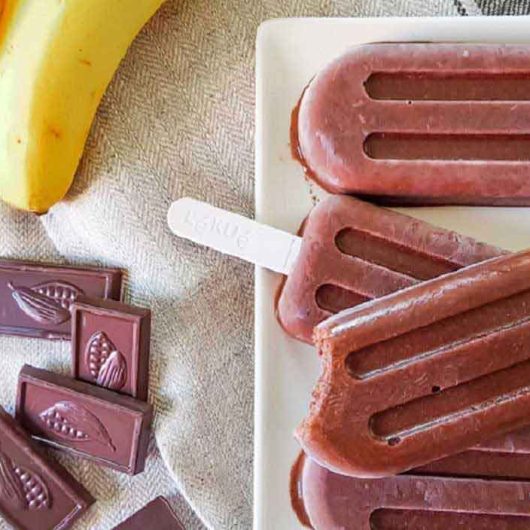 Helado de chocolate y plátano de Canarias