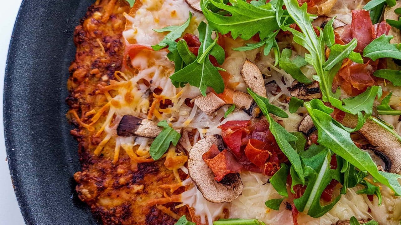 Pizza con base de coliflor