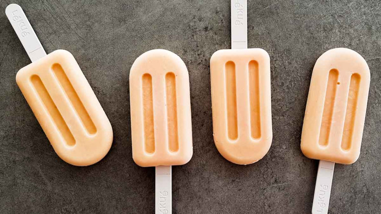 helado de proteína de fresa y coco post entrenamiento
