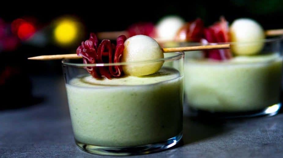cremoso frío de melón con jamón - crema fría