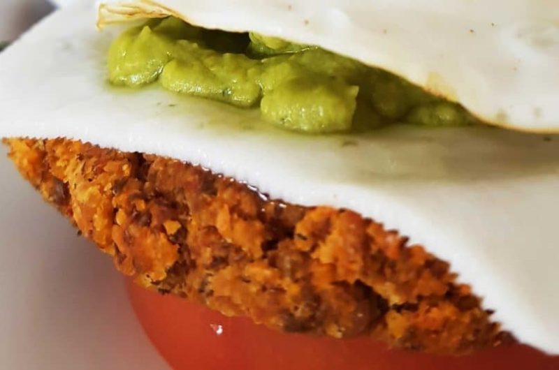 Hamburguesas de lentejas con zanahoria y pimiento
