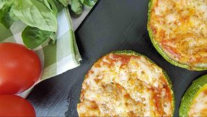 pizza de calabacín mini