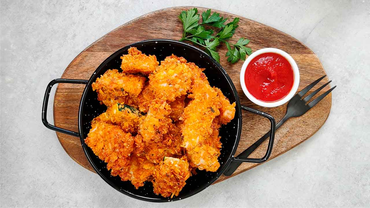 Nuggets de lubina y de calabacín