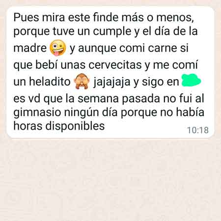 Mensaje de una clienta con una excusa: el cumpleaños de su madre