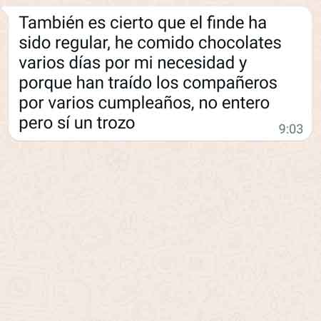 Mensaje de una clienta con una excusa: echar la culpa a otros
